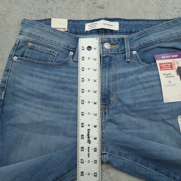 Levi's Signature Jeans Women's Size 10S Mid-Rise Skinny Denim 27" Inseam NWT - Picture 7 of 16
